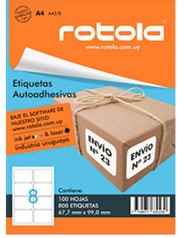 ETIQUETA ROTOLA A41/8 X10